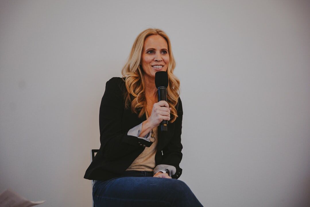 journalist holding microphone