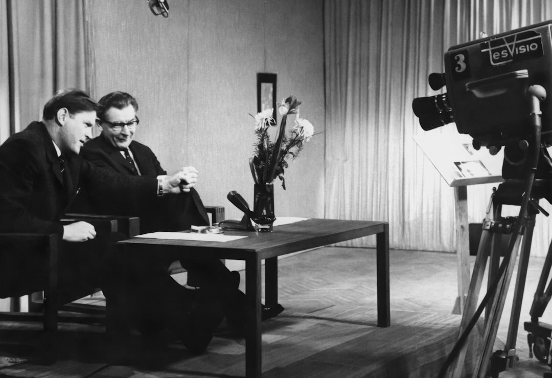 reporter interviewing source