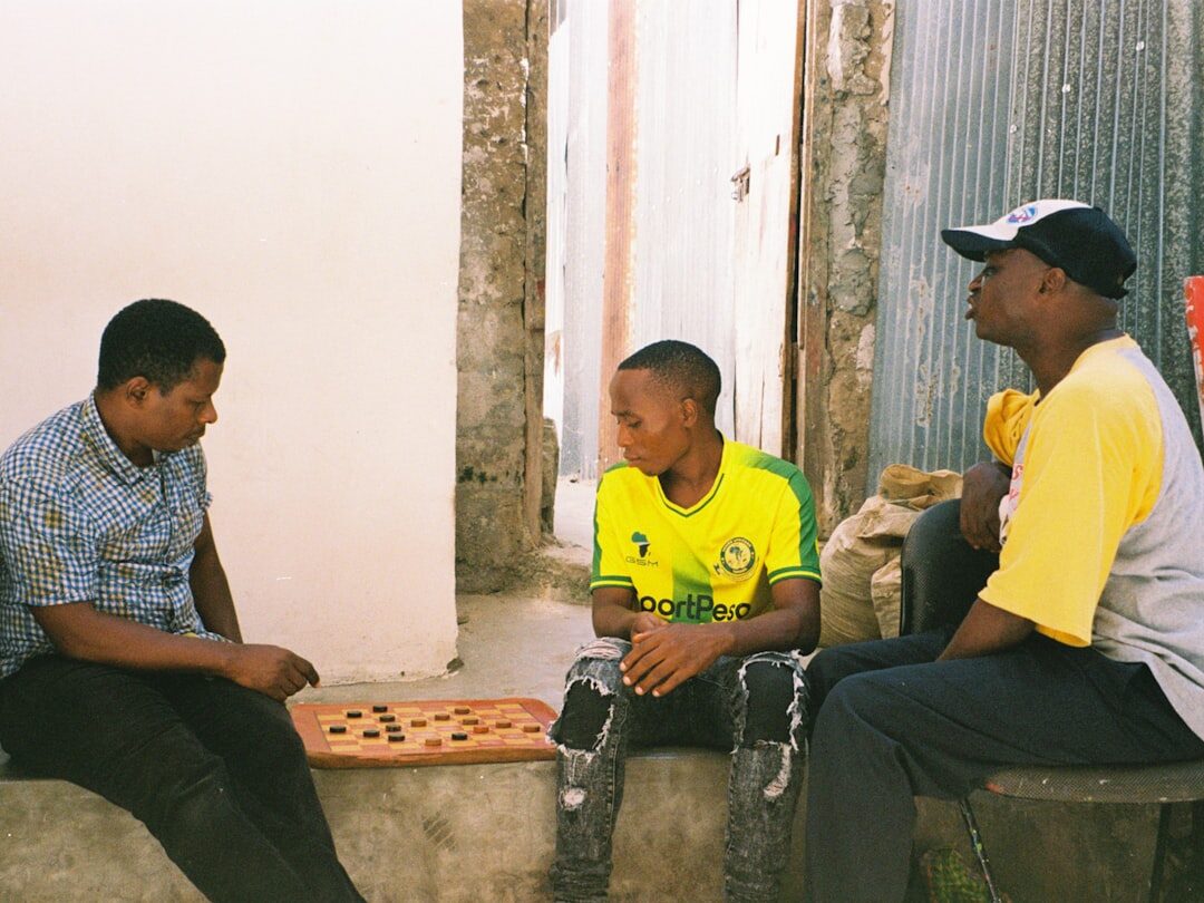 journalist interviewing locals