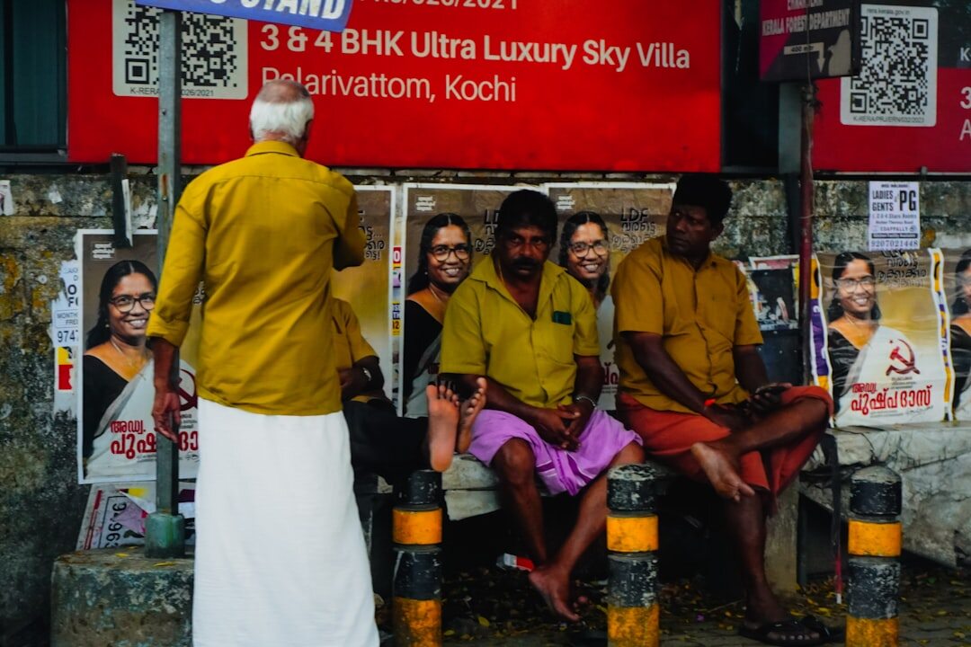 independent journalist interviewing locals