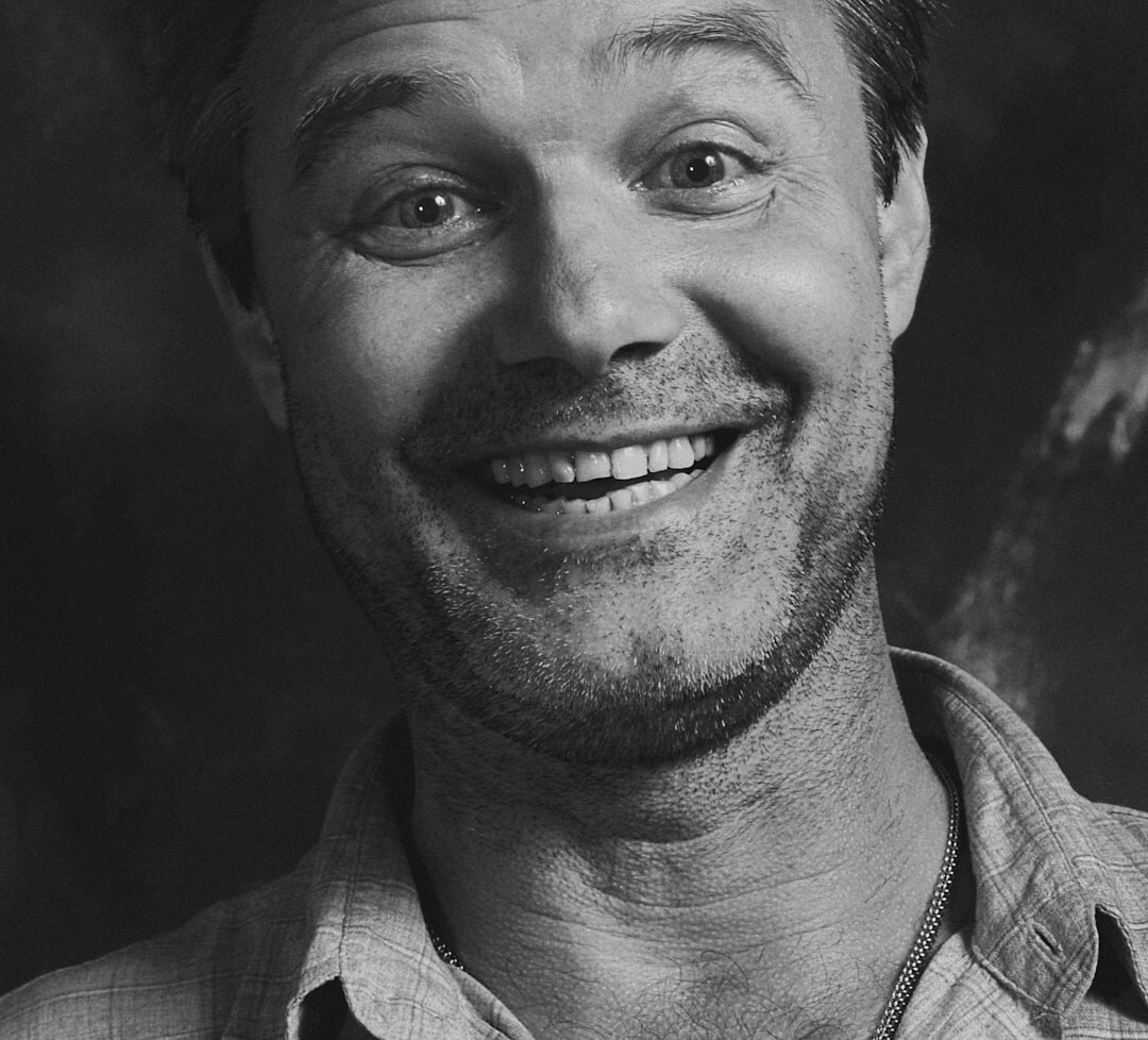 Male journalist portrait smiling
