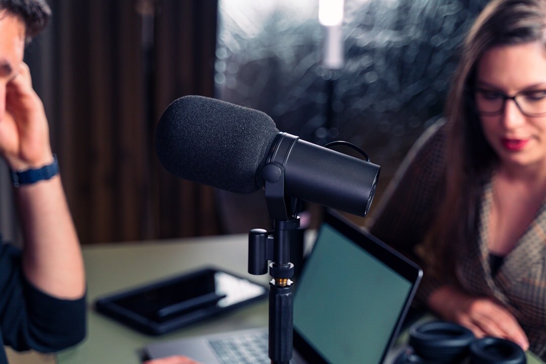journalist holding microphone